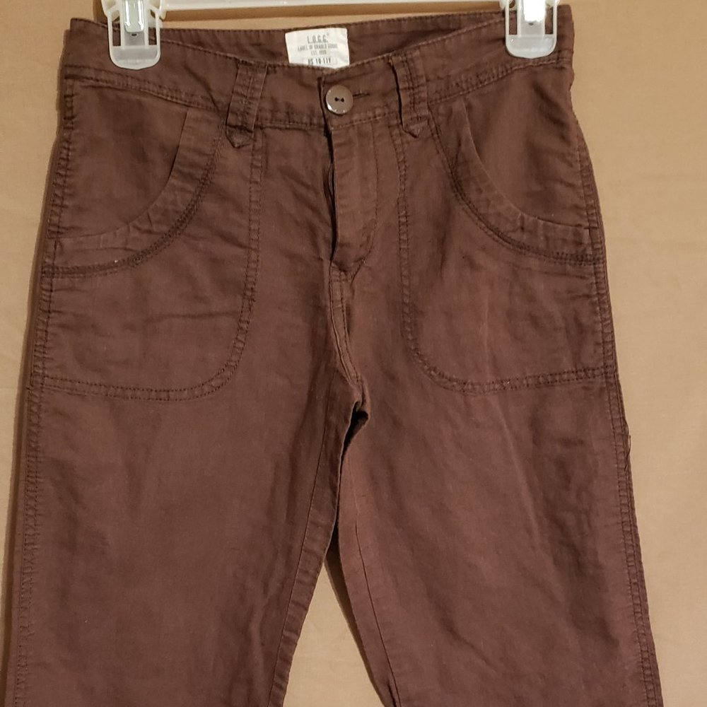Capri Brown Pants, pockets in front and back, Size 10-11